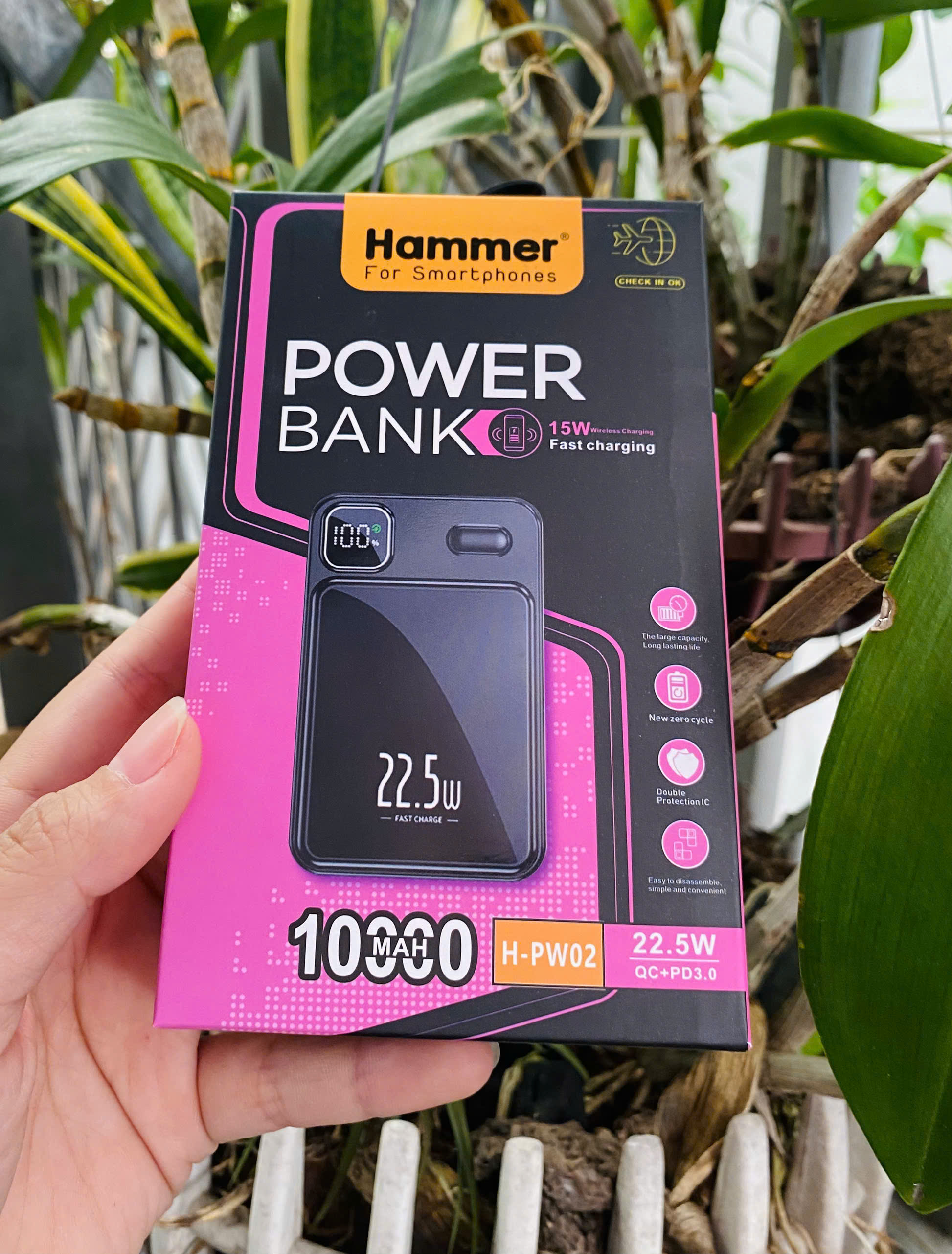 Pin dự phòng sạc nhanh Hammer 10.000 Mah (rất đáng mua)